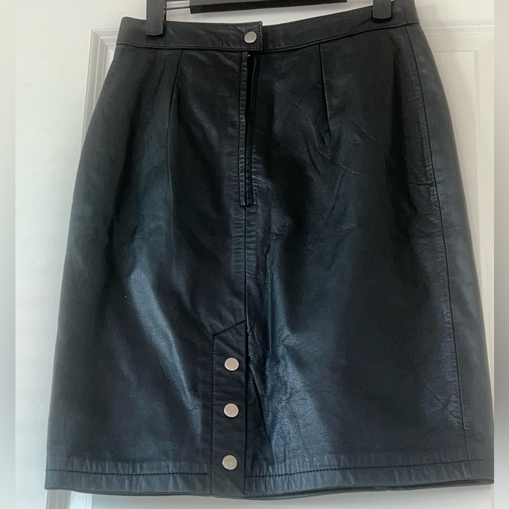 Cayenne Leather Midi Skirt